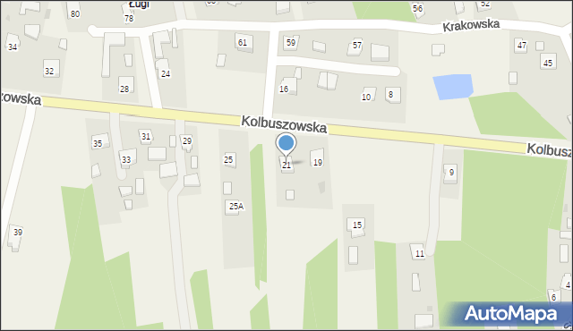 Raniżów, Kolbuszowska, 21, mapa Raniżów