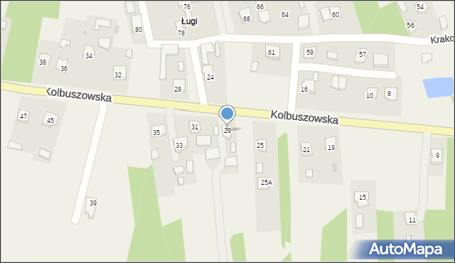 Raniżów, Kolbuszowska, 29, mapa Raniżów