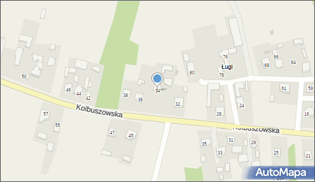 Raniżów, Kolbuszowska, 34, mapa Raniżów