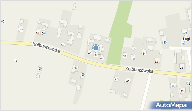 Raniżów, Kolbuszowska, 44, mapa Raniżów