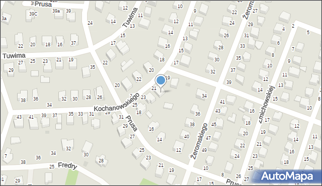 Rawa Mazowiecka, Kochanowskiego Jana, 21A, mapa Rawa Mazowiecka
