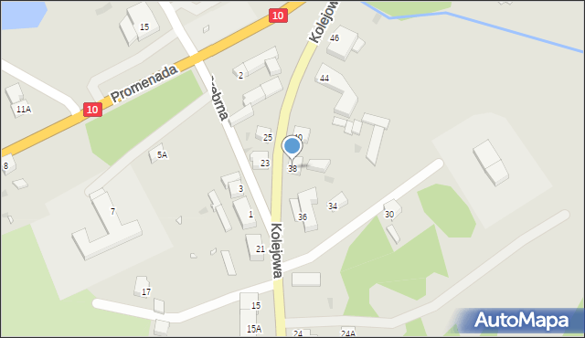 Recz, Kolejowa, 38, mapa Recz