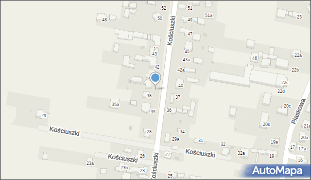 Rędziny, Kościuszki Tadeusza, gen., 39, mapa Rędziny