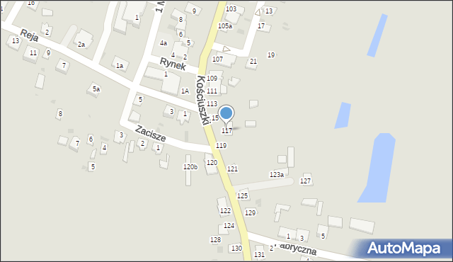 Rejowiec, Kościuszki Tadeusza, gen., 117, mapa Rejowiec