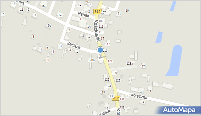 Rejowiec, Kościuszki Tadeusza, gen., 120, mapa Rejowiec