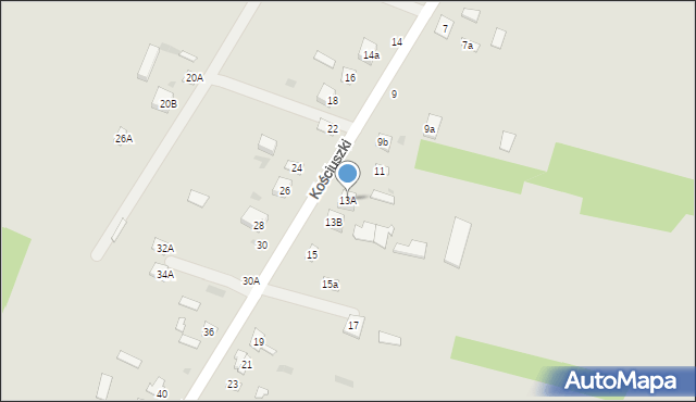 Rejowiec, Kościuszki Tadeusza, gen., 13A, mapa Rejowiec