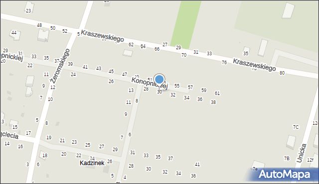 Rejowiec Fabryczny, Konopnickiej Marii, 30, mapa Rejowiec Fabryczny