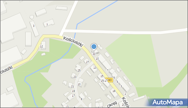Reszel, Kościuszki Tadeusza, gen., 11, mapa Reszel
