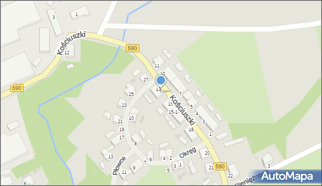 Reszel, Kościuszki Tadeusza, gen., 14, mapa Reszel