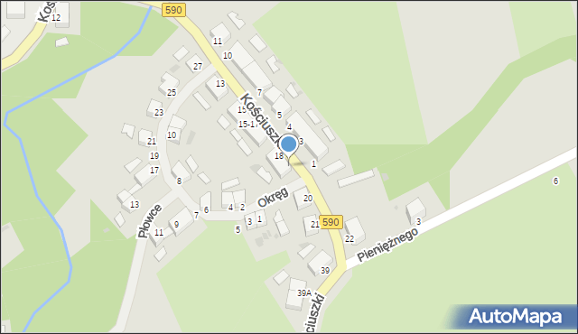 Reszel, Kościuszki Tadeusza, gen., 19, mapa Reszel