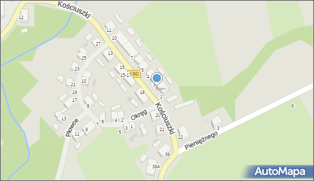 Reszel, Kościuszki Tadeusza, gen., 2, mapa Reszel
