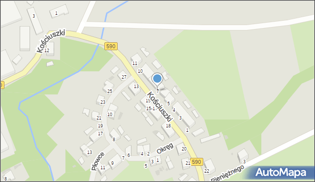 Reszel, Kościuszki Tadeusza, gen., 7, mapa Reszel