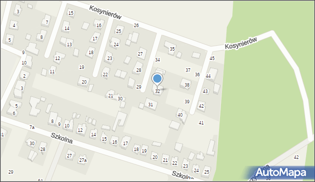 Rogalin, Kosynierów, 32, mapa Rogalin