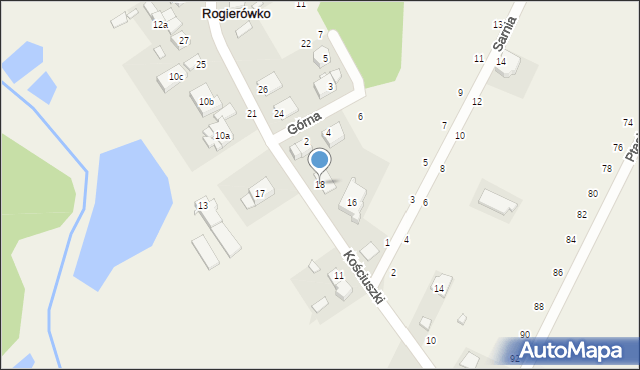 Rogierówko, Kościuszki Tadeusza, gen., 18, mapa Rogierówko