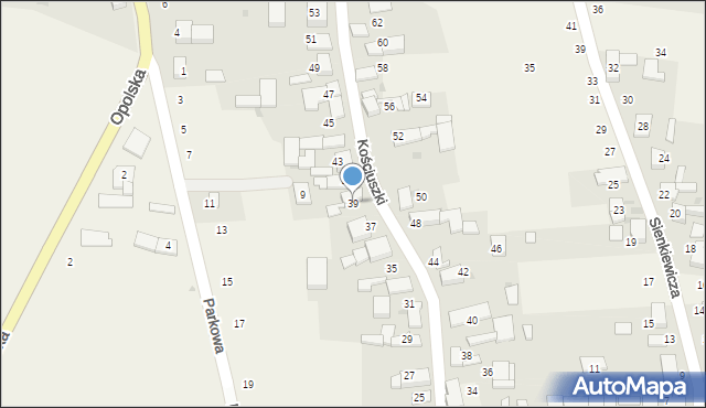 Rogów Opolski, Kościuszki Tadeusza, gen., 39, mapa Rogów Opolski