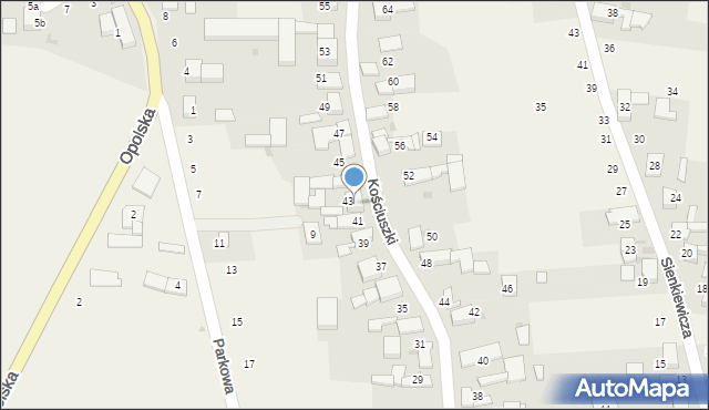 Rogów Opolski, Kościuszki Tadeusza, gen., 43a, mapa Rogów Opolski