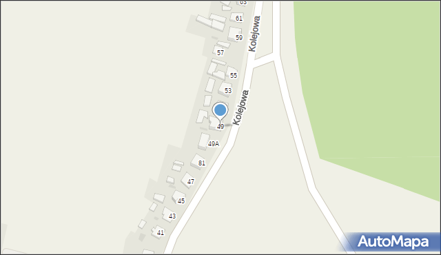 Rogowo, Kolejowa, 49, mapa Rogowo
