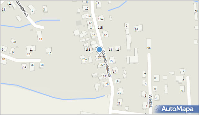 Rogoźno, Konieczyńskich, 20, mapa Rogoźno