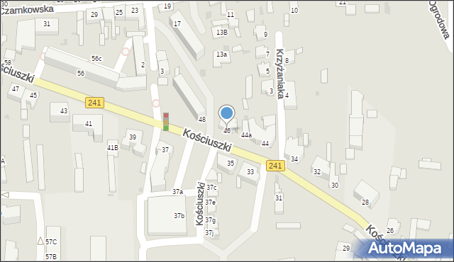 Rogoźno, Kościuszki Tadeusza, gen., 46, mapa Rogoźno