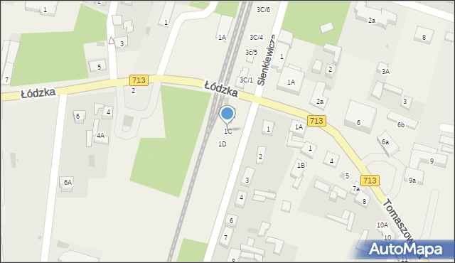 Rokiciny-Kolonia, Kolejowa, 1C, mapa Rokiciny-Kolonia