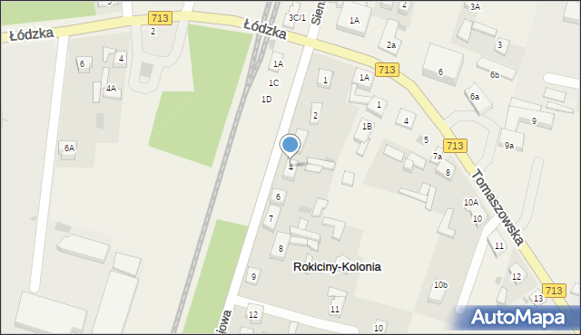 Rokiciny-Kolonia, Kolejowa, 4, mapa Rokiciny-Kolonia