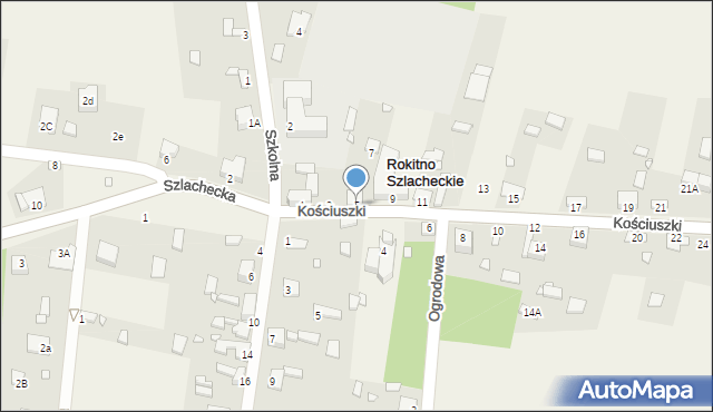 Rokitno Szlacheckie, Kościuszki Tadeusza, gen., 5, mapa Rokitno Szlacheckie