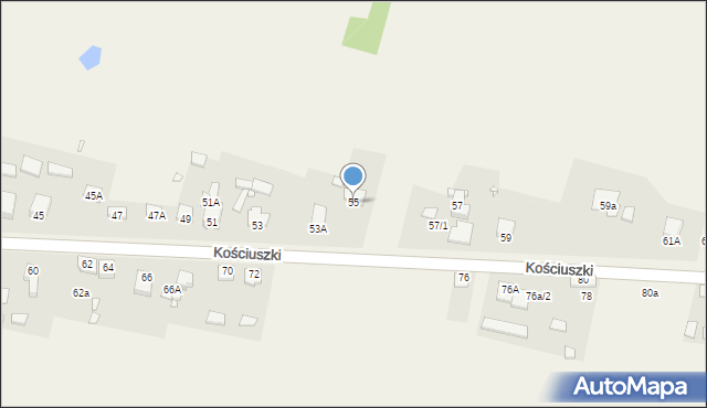 Rokitno Szlacheckie, Kościuszki Tadeusza, gen., 55, mapa Rokitno Szlacheckie