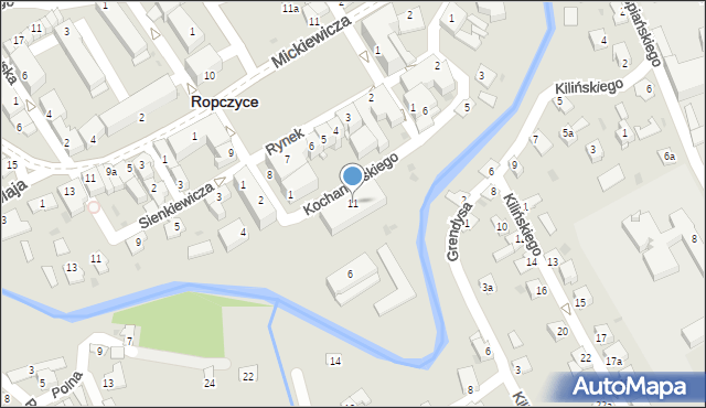 Ropczyce, Kochanowskiego Jana, 11, mapa Ropczyce