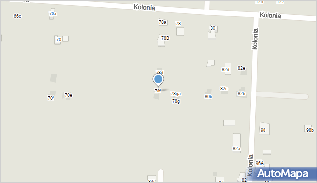 Ropczyce, Kolonia, 78f, mapa Ropczyce