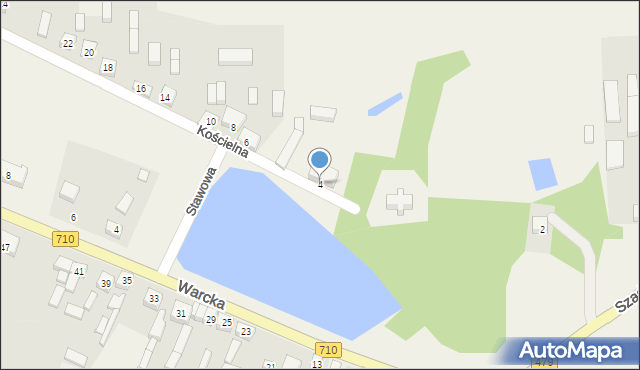 Rossoszyca, Kościelna, 4, mapa Rossoszyca