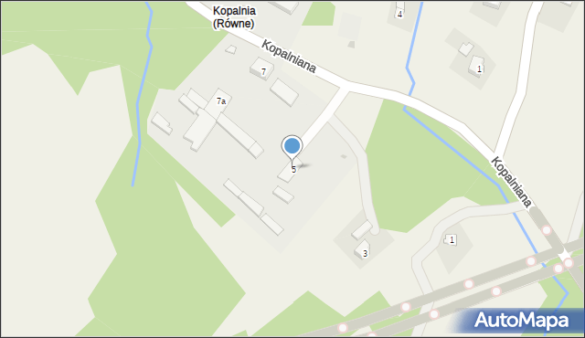 Równe, Kopalniana, 5, mapa Równe