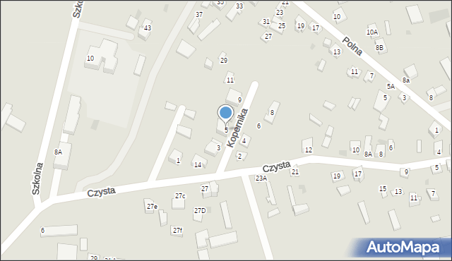 Różan, Kopernika Mikołaja, 5, mapa Różan