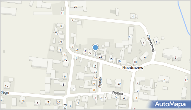 Rozdrażew, Koźmińska, 2, mapa Rozdrażew