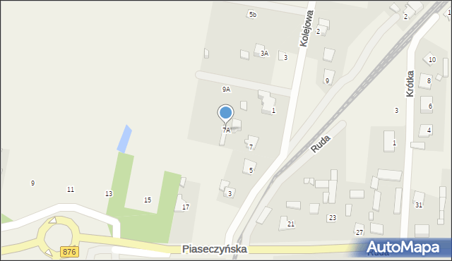 Ruda, Kolejowa, 7A, mapa Ruda