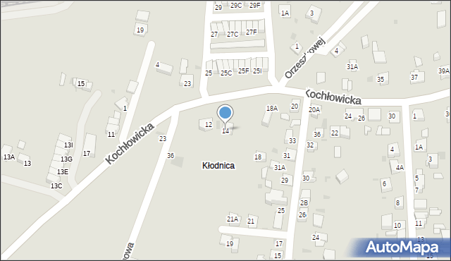 Ruda Śląska, Kochłowicka, 14, mapa Rudy Śląskiej