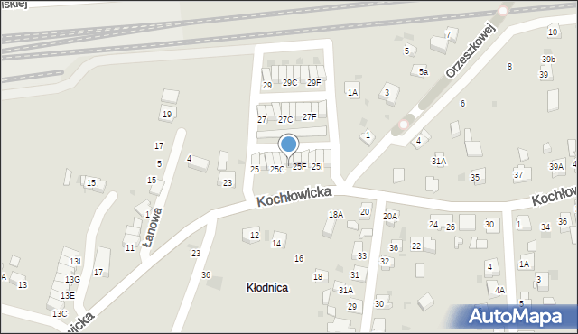 Ruda Śląska, Kochłowicka, 25E, mapa Rudy Śląskiej