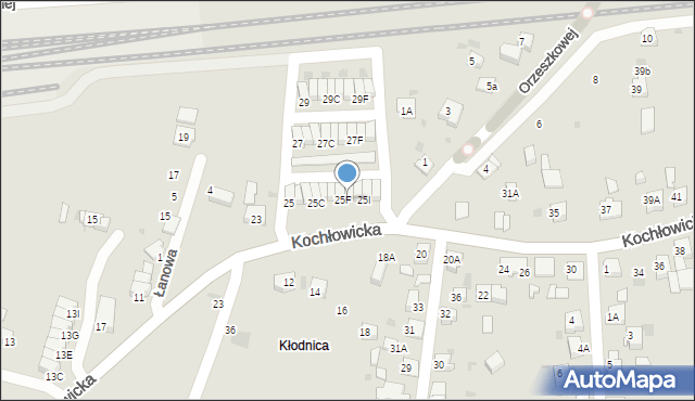 Ruda Śląska, Kochłowicka, 25G, mapa Rudy Śląskiej