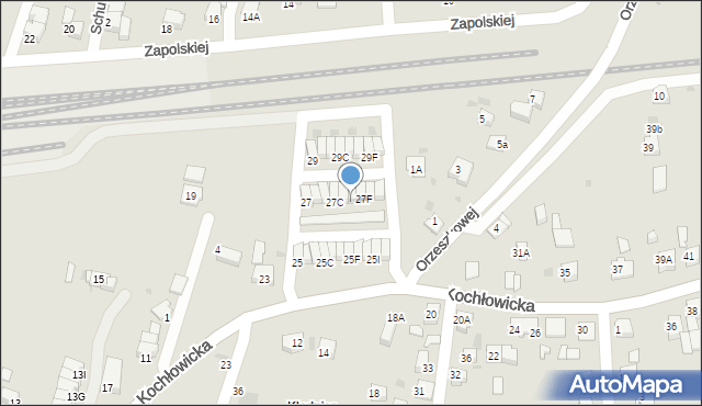 Ruda Śląska, Kochłowicka, 27E, mapa Rudy Śląskiej