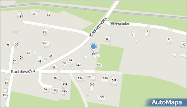 Ruda Śląska, Kochłowicka, 66, mapa Rudy Śląskiej