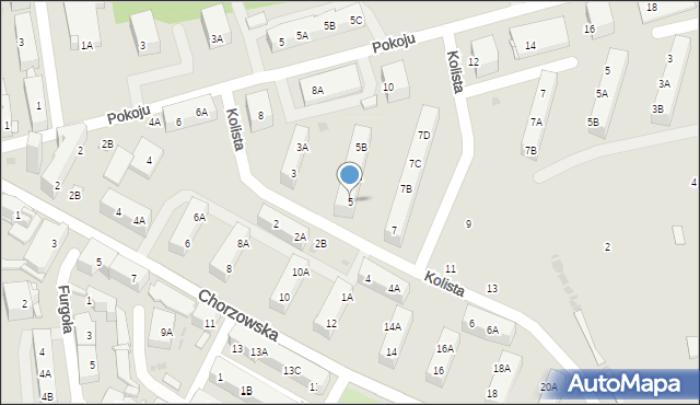 Ruda Śląska, Kolista, 5, mapa Rudy Śląskiej