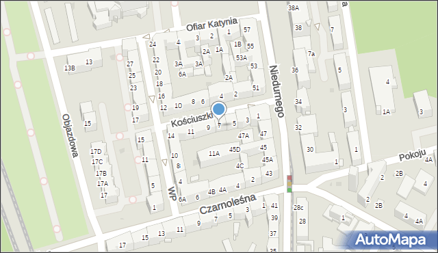 Ruda Śląska, Kościuszki Tadeusza, gen., 7, mapa Rudy Śląskiej