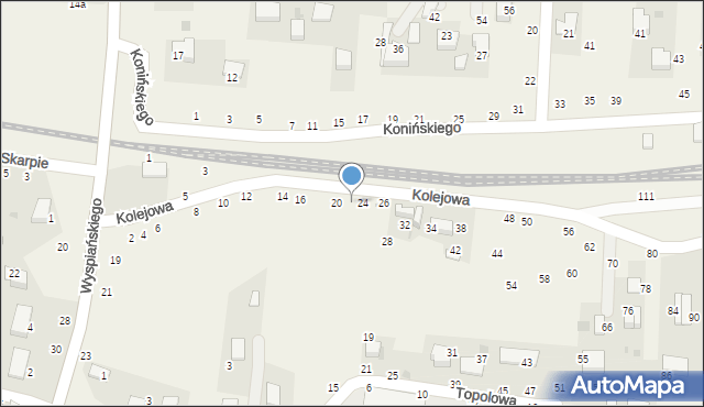 Rudawa, Kolejowa, 22, mapa Rudawa