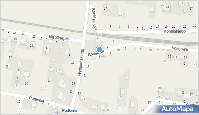 Rudawa, Kolejowa, 6, mapa Rudawa