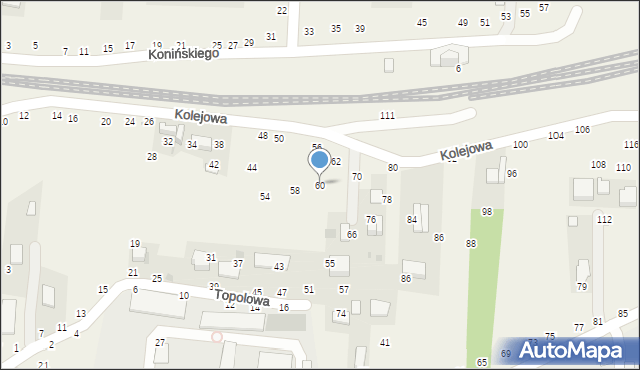 Rudawa, Kolejowa, 60, mapa Rudawa