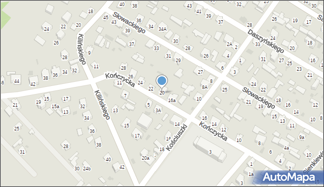 Rudnik nad Sanem, Kończycka, 20, mapa Rudnik nad Sanem