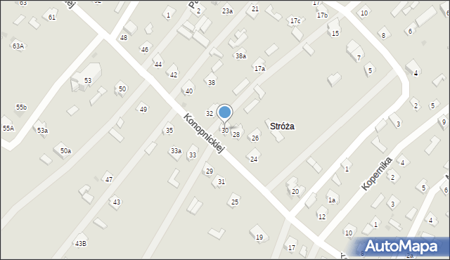 Rudnik nad Sanem, Konopnickiej Marii, 30, mapa Rudnik nad Sanem