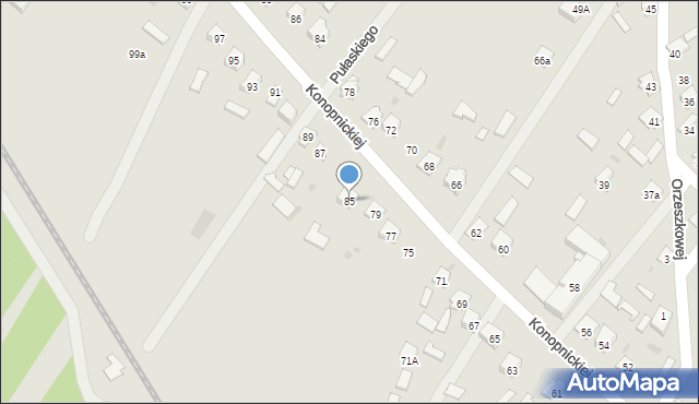 Rudnik nad Sanem, Konopnickiej Marii, 85, mapa Rudnik nad Sanem