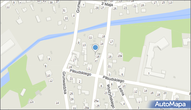 Rudnik nad Sanem, Kordeckiego Augustyna, ks., 20a, mapa Rudnik nad Sanem