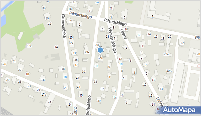 Rudnik nad Sanem, Kordeckiego Augustyna, ks., 29, mapa Rudnik nad Sanem