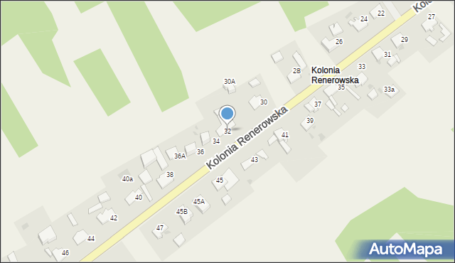 Rudy, Kolonia Renerowska, 32, mapa Rudy